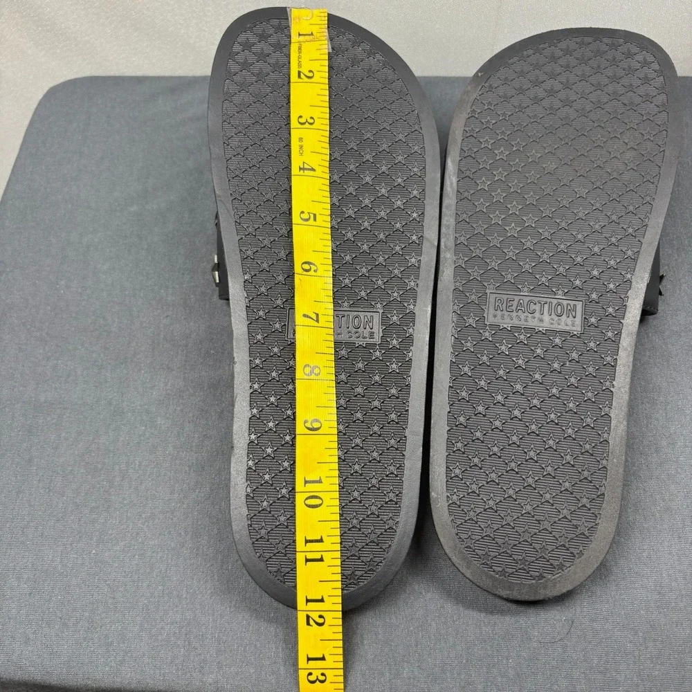 Kenneth Cole Reaction Men Slide Sandals Star Studded Black Size 12 Streetwear